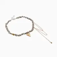 Колье "Сердце" водопад, цветной