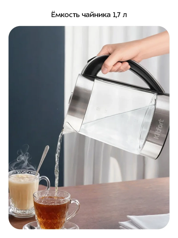 Чайный набор КТ-635 чайник электрический КТ-635 - 1.7 л