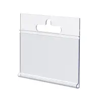 Ценникодержатель на крючок, подвесной, 7&times;3,9 см, прозрачный