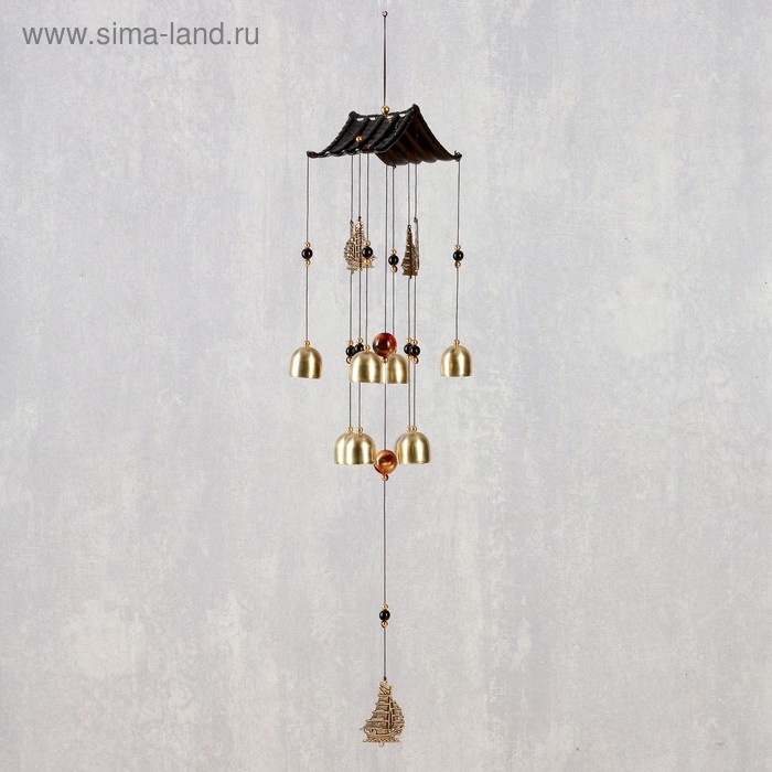 Музыка ветра металл "Корабли" 8 колокольчиков 60 см