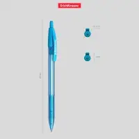 Ручка шариковая автоматическая ErichKrause R-301 Spring Matic, узел 0.7 мм, чернила синие, длина линии письма 2000 метров, МИКС