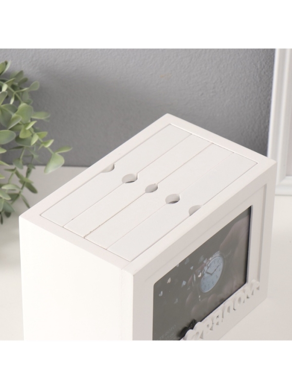 Фотоархив на 96 фото 10х15 см + рамка 10х15 см "Будь рядом" белый 20х15х12 см