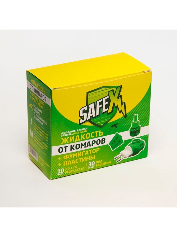 Комплект от комаров SAFEX (фумигатор+пластины+флакон), 1 шт.