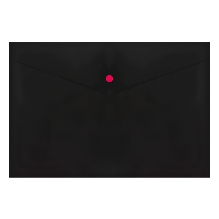 Набор папок-конвертов на кнопке 4 штуки, А4, 180 мкм, Calligrata "No Secret", непрозрачные, черные, микс цветных кнопок