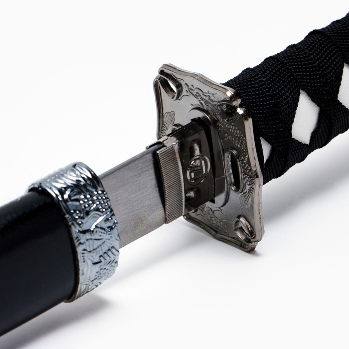 Сувенирное оружие "Катана Нао" 77см, чёрный глянец, на подставке