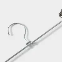 Вешалка для брюк и юбок с зажимами, 30&times;10 см, серебряная