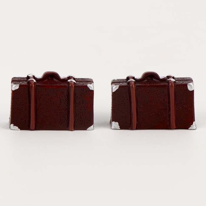 Миниатюра кукольная &laquo;Чемодан&raquo;, набор 2 шт., размер 1 шт. &mdash; 2,3 &times; 0,7 &times; 1,7 см