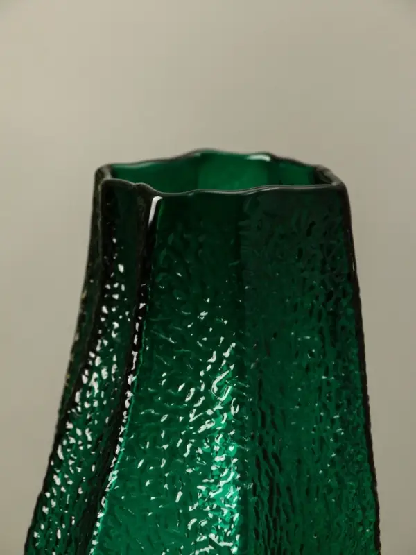 Ваза стекло настольная "Дженис" 25х12х8 см, зелёный