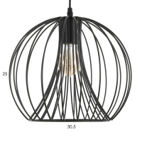 Светильник BayerLux "Шар" Е27 40Вт черный 30х30х30-130см Светильник BayerLux "Шар" Е27 40Вт черный 30х30х30-130см