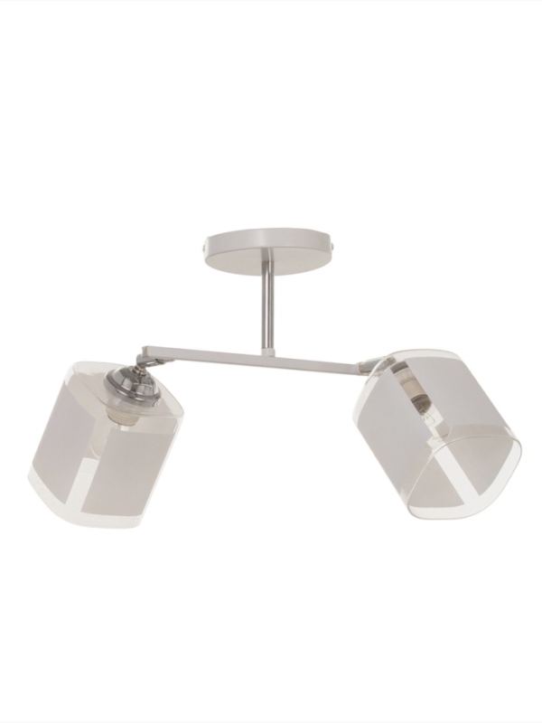 Люстра "Айрис" 2хЕ27 40Вт бело-хромовый 45х26х27 см BayerLux