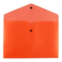 Папка-конверт на кнопке А5, 150 мкм, Calligrata Neon, полупрозрачная, неон оранжевый