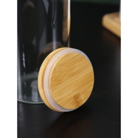 Кувшин стеклянный с бамбуковой крышкой &laquo;Эко&raquo;, 1 л