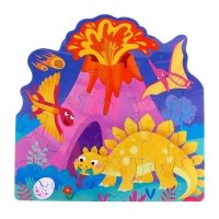 Фигурные пазлы 4 в 1 &laquo;Мир динозавров&raquo;, 9,12,15,20 элементов