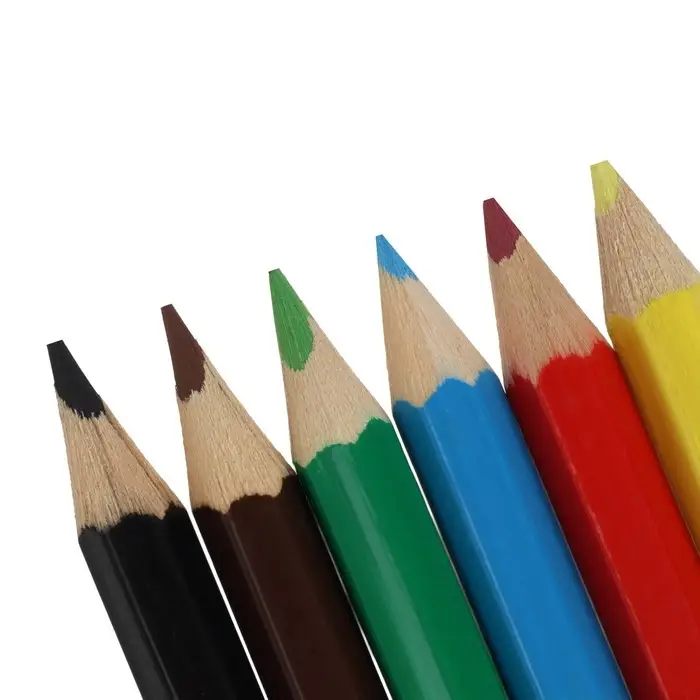 Карандаши цветные 6 цветов МИНИ, в картонной коробке