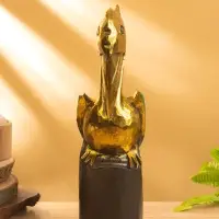 Сувенир интерьерный "Пеликан" 10х10х33 см, дерево, цв. золото