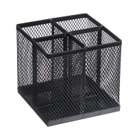 Стакан для пишущих принадлежностей Calligrata, 4 отделения, квадратный, сетка, металлический, чёрный Стакан для пишущих принадлежностей Calligrata, 4 отделения, квадратный, сетка, металлический, чёрный