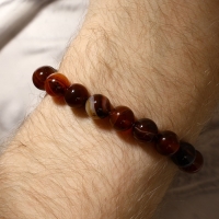 Браслет шар №10 &laquo;Агат коричневый&raquo;