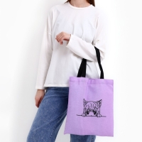 Шопер детский для девочки &laquo;Девочка&raquo;, 35 х 0,5 х 40 см, вышивка, розовый