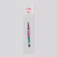 Пинцет скошенный, узкий, 8.5 см, рисунок МИКС