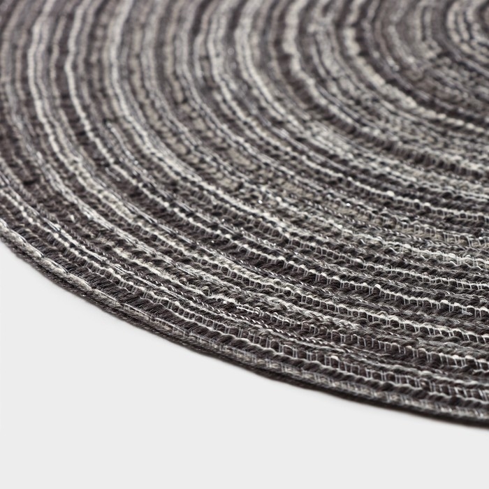 Салфетка сервировочная на стол Доляна &laquo;Дуо&raquo;, d=30 см, цвет коричневый