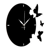 Часы настенные, интерьерные "Чёрная бабочка", бесшумные Часы настенные, интерьерные "Чёрная бабочка", бесшумные