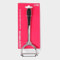 Овощечистка Доляна &laquo;Идея&raquo;, нержавеющая сталь, цвет чёрный