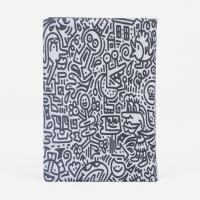 Обложка для паспорта, цвет чёрный/белый