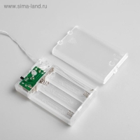 Гирлянда &laquo;Нить&raquo; 4 м, IP20, прозрачная нить, 40 LED, 2 режима, батарейки AAх3 (нет в комплекте), свечение белое