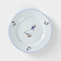 Тарелка «Рококо. Гуси», d=25 см, белая, фарфор, МИКС Тарелка «Рококо. Гуси», d=25 см, белая, фарфор, МИКС