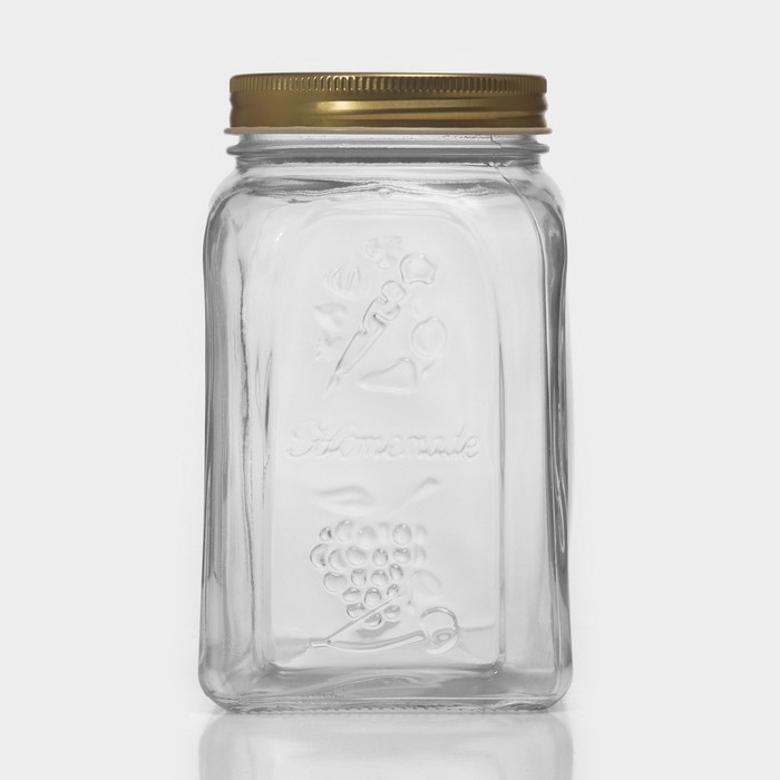Банка для сыпучих продуктов стеклянная &laquo;Хоммейд&raquo;, 1 л, с крышкой