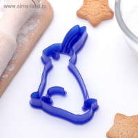 Форма для печенья «Зайчик», вырубка, штамп, цвет МИКС Форма для печенья «Зайчик», вырубка, штамп, цвет МИКС