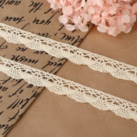 Кружево вязаное, 20 мм &times; 15 &plusmn; 1 м, цвет бежевый