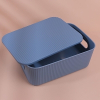 Органайзер для хранения косметических принадлежностей, с крышкой, 24 &times; 16,5 &times; 9,2 см, цвет МИКС