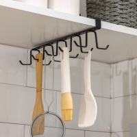 Держатель для кружек подвесной Доляна, на 12 предметов, цвет чёрный Держатель для кружек подвесной Доляна, на 12 предметов, цвет чёрный