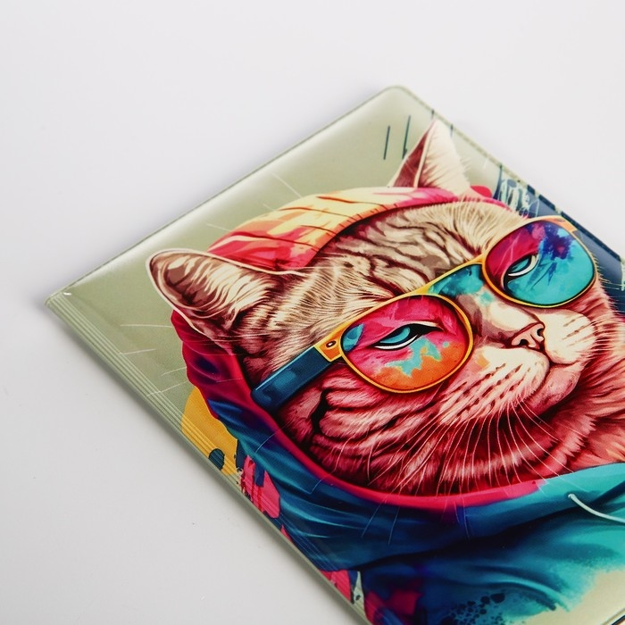 Обложка для паспорта, цвет серый/разноцветный