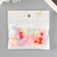 Бусины для творчества пластик "Цветок ландыша пастель" набор 80 шт полупрозр. 1,1х1,1х0,9 см