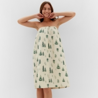 Полотенце для бани "Ёлочки" жен. парео, 80х144 см, хл., ваф. полотно