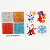 Аппликация стикерами на новый год. Елочные игрушки &laquo;Новый год&raquo;, новогодний набор для творчества