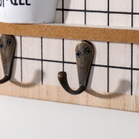 Крючки декоративные дерево "Домик - Суккулент в горшочке" 30х20х4 см Крючки декоративные дерево "Домик - Суккулент в горшочке" 30х20х4 см