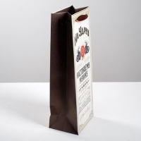 Пакет подарочный под бутылку, упаковка, &laquo;Настоящему мужику&raquo;, 36 х 13 х 10 см