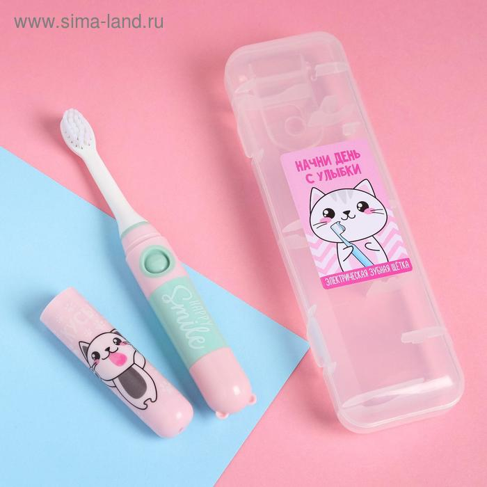 Зубная щётка детская электрическая &laquo;Начни день с улыбки&raquo;, LP-001, 19,2 х 5,5 см.