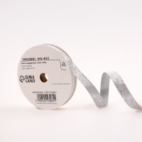 Лента для декора и подарков "Шелк", 1,2см х 45м, серебряная Лента для декора и подарков "Шелк", 1,2см х 45м, серебряная