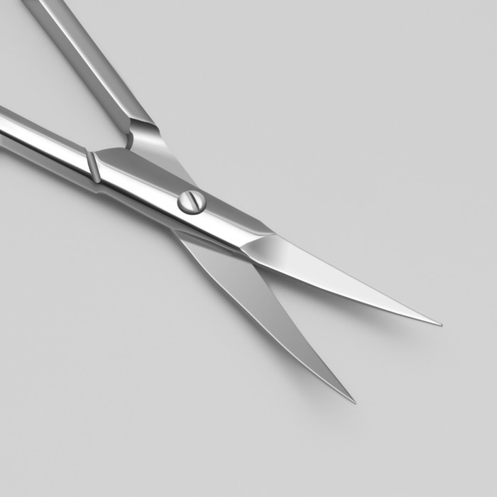 Ножницы маникюрные, для кутикулы, загнутые, узкие, 10 см, на блистере, цвет серебристый, 081 Ножницы маникюрные, для кутикулы, загнутые, узкие, 10 см, на блистере, цвет серебристый, 081