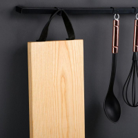 Доска разделочная "Поднос", кожаные ручки, массив ясеня, 35х18 см