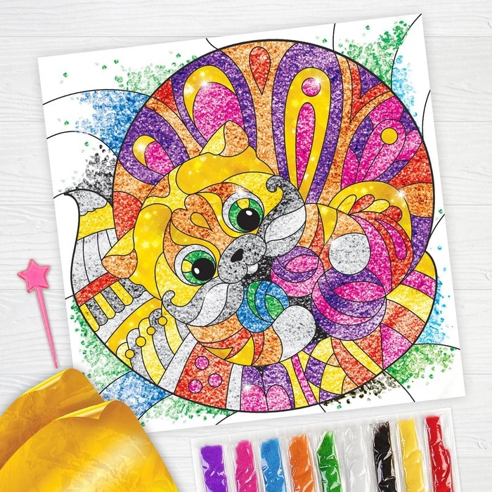 Набор для творчества. Фреска песком &laquo;Кот&raquo;