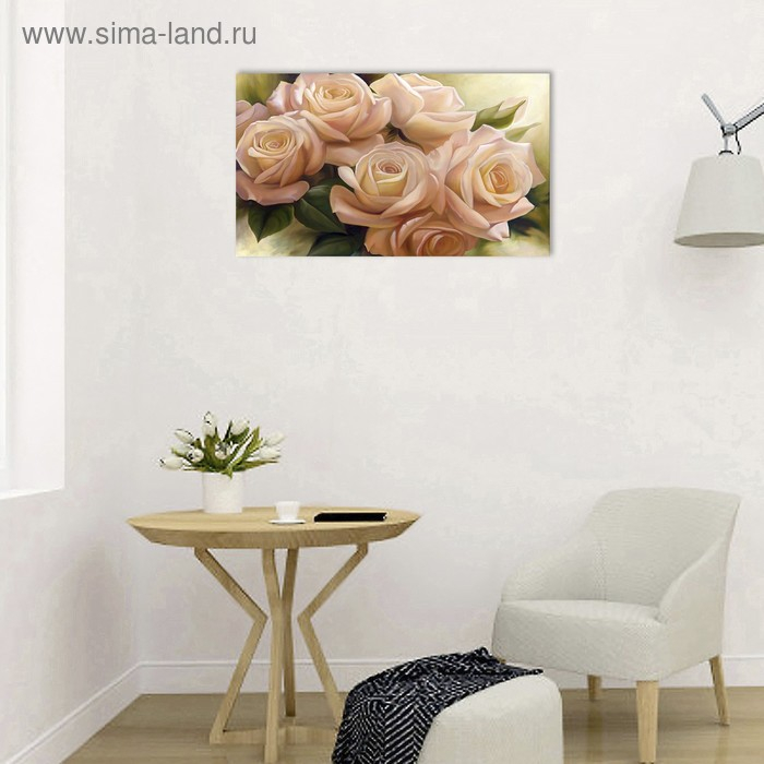 Картина на холсте Картина на холсте "Цветы любви" 60*100 см