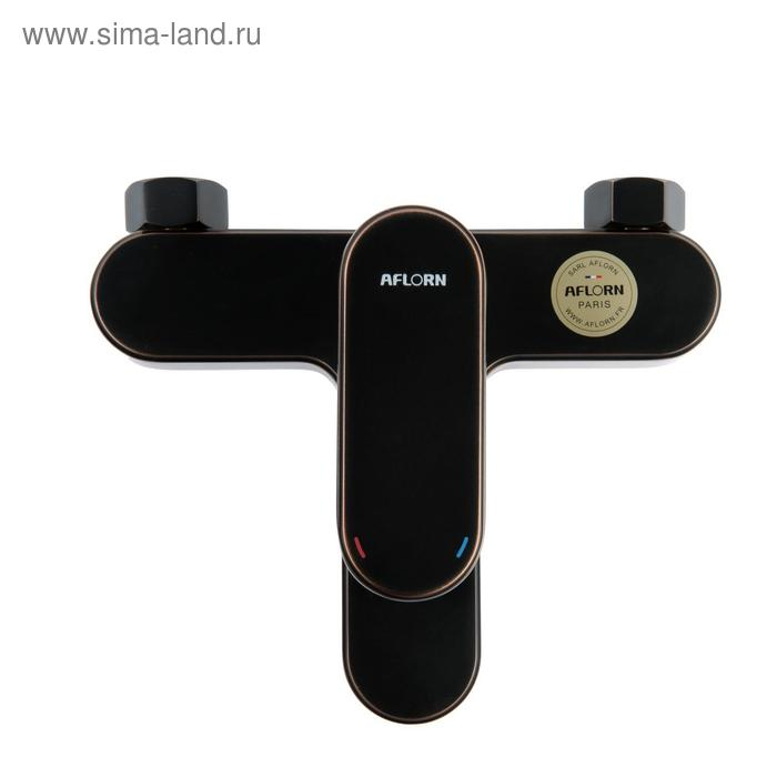 Смеситель для ванны AFLORN Смеситель для ванны AFLORN "Nancy", "черная бронза", 3-функциональная лейка D100мм