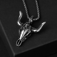 Кулон унисекс «Бык» голова, цвет чернёное серебро, 60 см Кулон унисекс «Бык» голова, цвет чернёное серебро, 60 см