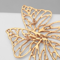 Серьги металл &laquo;Бабочки&raquo;, цвет золото