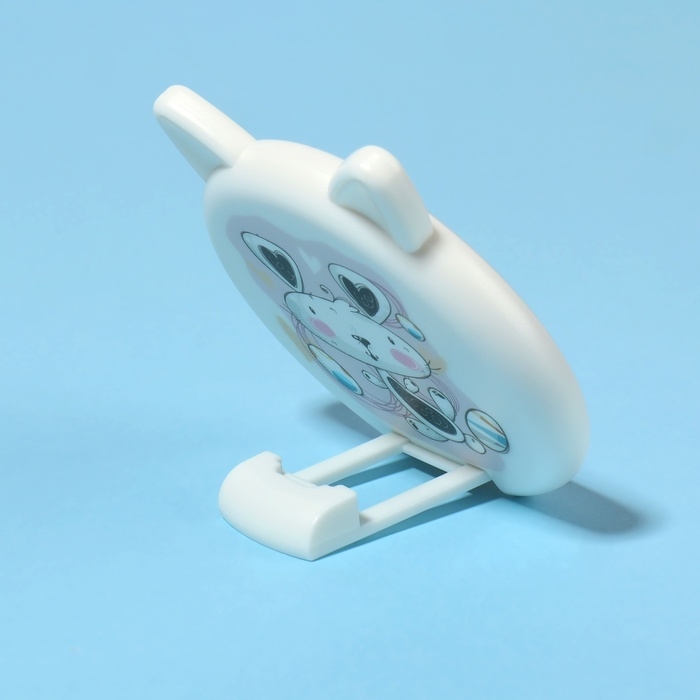 Зеркало карманное &laquo;Зверюшки&raquo;, d = 5,5 см, цвет белый